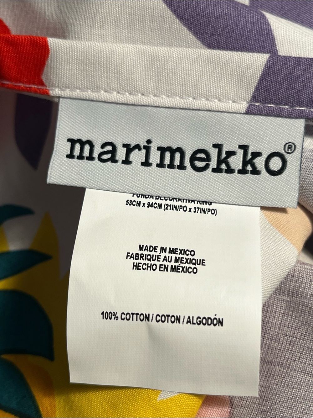 MARIMEKKO ❤️ 100 percent cotton King size Pillow shams - Multicolor -set of 2